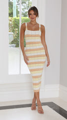 Mikayla Midi Dress - Lemon