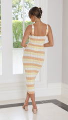 Mikayla Midi Dress - Lemon