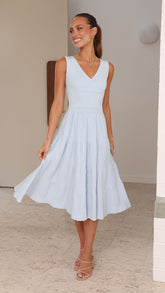 Jayde Knit Dress - Light Blue