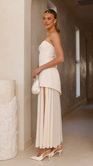 Fenella Asymmetrical Maxi Dress - Butter