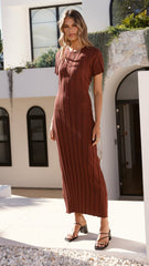 Mari Maxi Dress - Chocolate