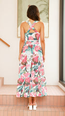Reba Maxi Dress - Pink/Green Floral