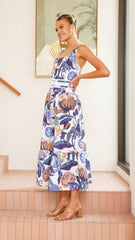 Reba Maxi Dress - Donatella Azure