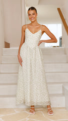 Azura Maxi Dress - Green Floral