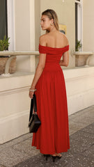 Manalla Maxi Dress - Cherry