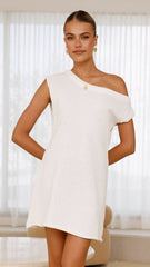 Robin Off Shoulder Mini Dress - White