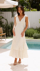 Idana Maxi Dress - Cream / Floral