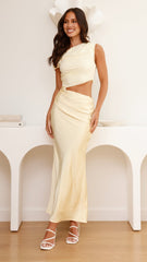 Ruby Asymmetrical Maxi Dress - Yellow