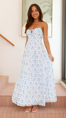 Cove Maxi Dress - Blue Floral