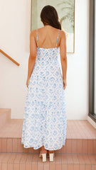 Cove Maxi Dress - Blue Floral