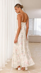 Nova Maxi Dress - White Floral