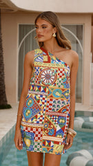 Rowena Mini Dress - Phaedra Print