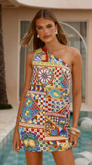 Rowena Mini Dress - Phaedra Print