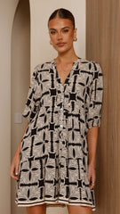 Tabitha Mini Dress - Cortana Print