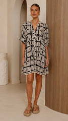 Tabitha Mini Dress - Cortana Print