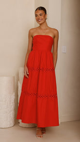 Silene Maxi Dress - Red