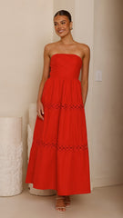 Silene Maxi Dress - Red