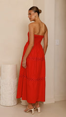 Silene Maxi Dress - Red