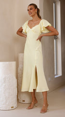 Louisa Midi Dress - Yellow