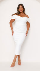 Holly Midi Dress - White