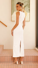 Sarsha Boatneck Maxi Dress - White