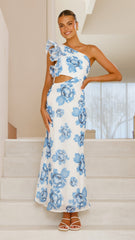 Amina Maxi Dress - Blue Rose