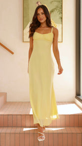 Margo Midi Dress - Yellow