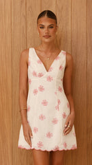 Selenia Mini Dress - Pink Bloom
