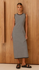Leilah Maxi Dress - Black Stripe