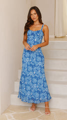 Margo Midi Dress - Blue Rose