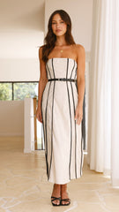 Damonica Maxi Dress - Sand / Black