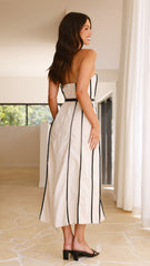 Damonica Maxi Dress - Sand / Black