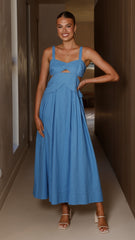 Harleigh Midi Dress - Blue