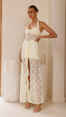 Annika Maxi Dress - Lemon