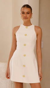 Nila Mini Dress - Cream