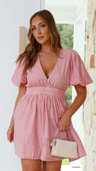 Erin Mini Dress - Soft Pink