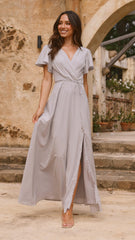 Charlize Maxi Dress - Silver