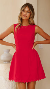 Aceline Mini Dress - Red