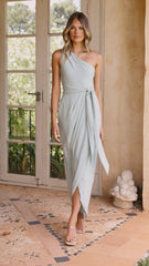 Clara One Shoulder Maxi Dress - Sage