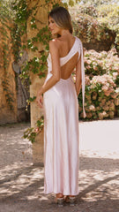 Halle One Shoulder Maxi Dress - Pink