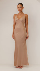 Ziah Maxi Dress - Latte