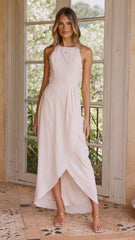 Genevieve Boat Neck Maxi Dress - Ivory