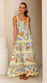 Tahn Maxi Dress - La Dolce Vita Print