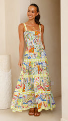 Tahn Maxi Dress - La Dolce Vita Print