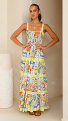 Tahn Maxi Dress - La Dolce Vita Print