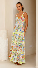 Tahn Maxi Dress - La Dolce Vita Print