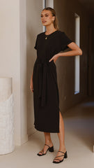 Valier Midi Dress - Black