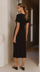 Valier Midi Dress - Black