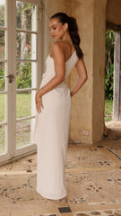 Clara One Shoulder Maxi Dress - Ivory