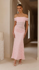 Tiarna Off The Shoulder Maxi Dress - Pink